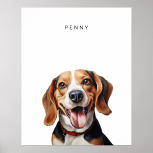 Impressão Personalizado por Cão-Beagle