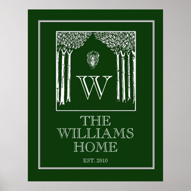 Impressão personalizável de parede da família em v (Frente)