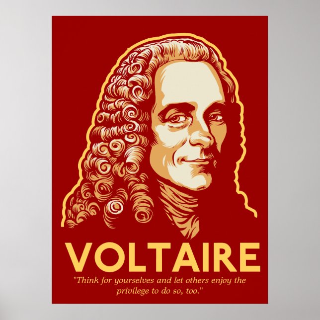 Impressão personalizável de Voltaire (Frente)