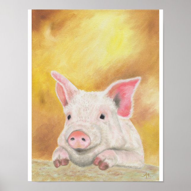 Impressão Piglet 11"x14" (Frente)