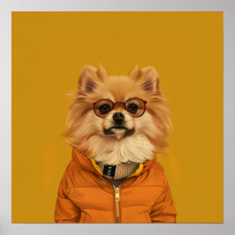 Impressão Pomeraniano Adorável