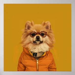 Impressão Pomeraniano Adorável