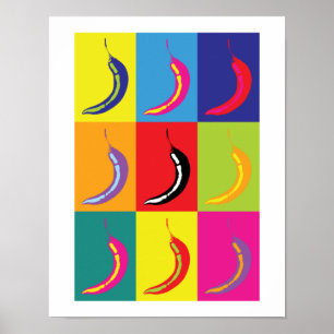 Impressão Pop de Comida de Cozinha Brilhante