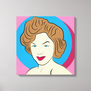 IMPRESSÃO pop RETRO MULHER COM ARTE CANVAS INTENSA