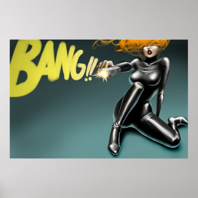 IMPRESSÃO poster/CANVAS Meu bebê atirou em mim (Frente)