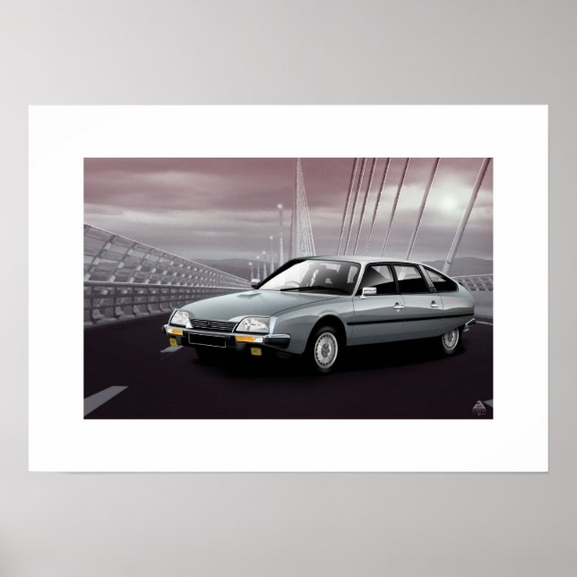 Impressão Poster Citroen CX GTI mk1 (Frente)