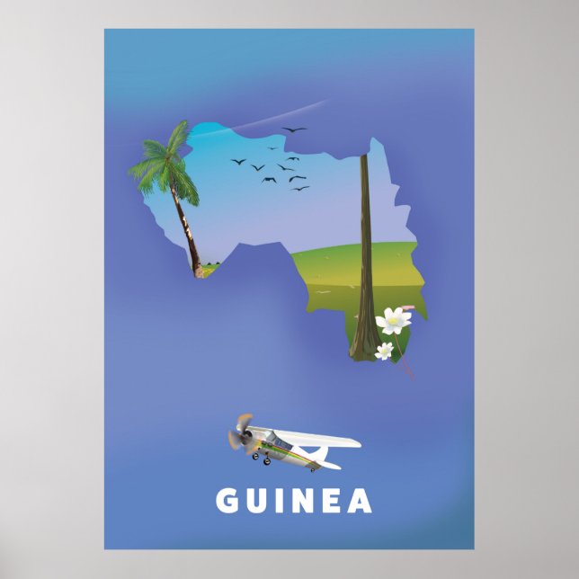 Impressão poster de Esqui da África do Sul da Guin (Frente)