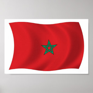 Impressão Poster de Sinalizador Marrocos