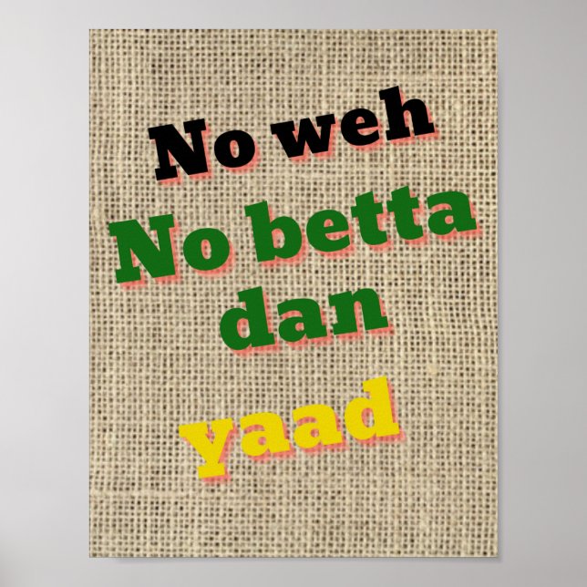 Impressão, Poster de valor (matte) - Yaad Vibes (Frente)