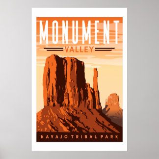 Impressão Poster de viagens de Monument Valley