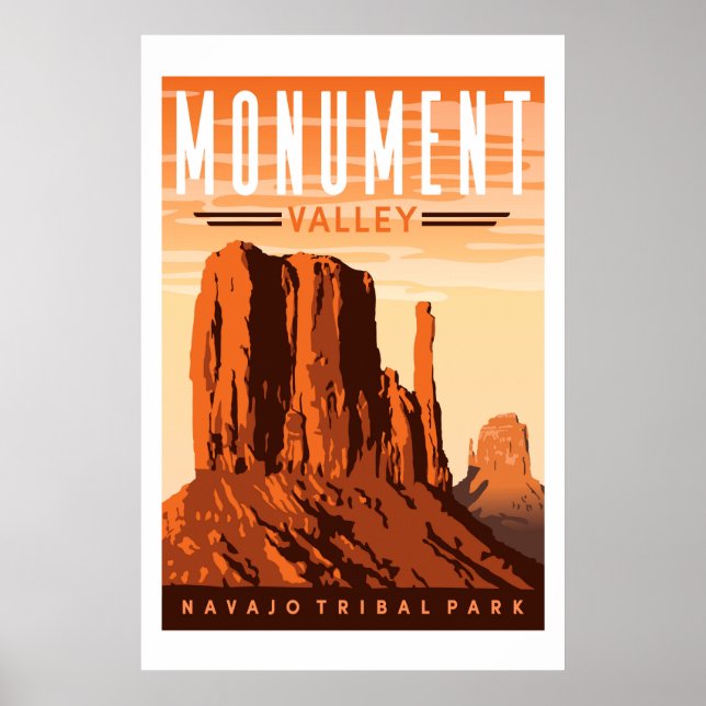 Impressão Poster de viagens de Monument Valley (Frente)