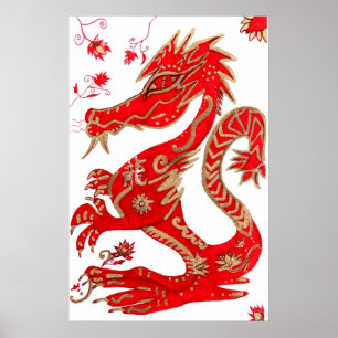 Impressão, Poster do Dragão Zodiac Chinês