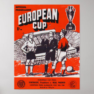 impressão POSTER DO PROGRAMA EURO CUP 1960