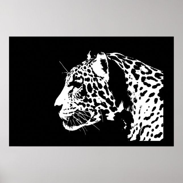 Impressão Poster Jaguar - Posters Jaguar Pretos e  (Frente)