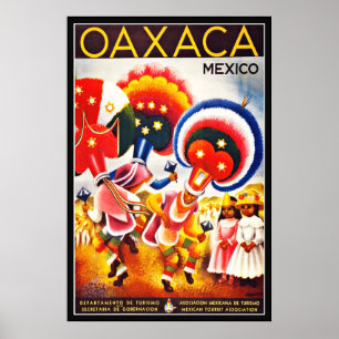 Impressão poster vintage OAXACA México Grande