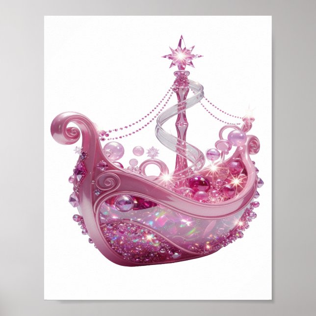 Impressão PRINCESA COROA de Prata Moderna (Frente)