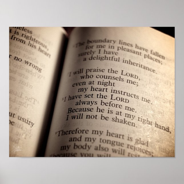 Impressão Psalm 16 (Frente)