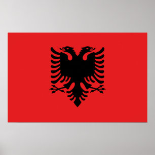 Impressão quadro com a bandeira de Albânia