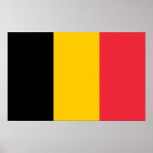 Impressão quadro com a bandeira de Bélgica