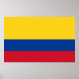 Impressão quadro com a bandeira de Colômbia