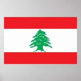 Impressão quadro com a bandeira de Líbano