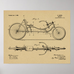 Impressão Recumbent da arte da patente de design
