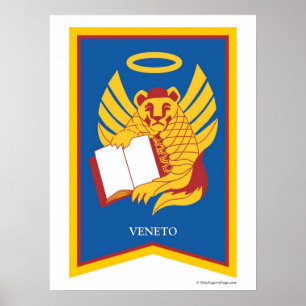 Impressão regional da arte da crista de Vêneto