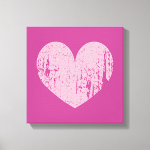 Impressão resistido rosa das canvas de arte do