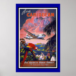 Impressão Retro Imagem Vintage Viagem Caribe
