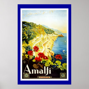 Impressão Retro Imagem Vintage Viagem Itália Amalf
