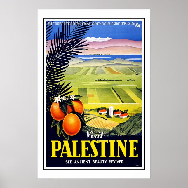 Impressão Retro Imagem Vintage Viagem na Palestina (Frente)