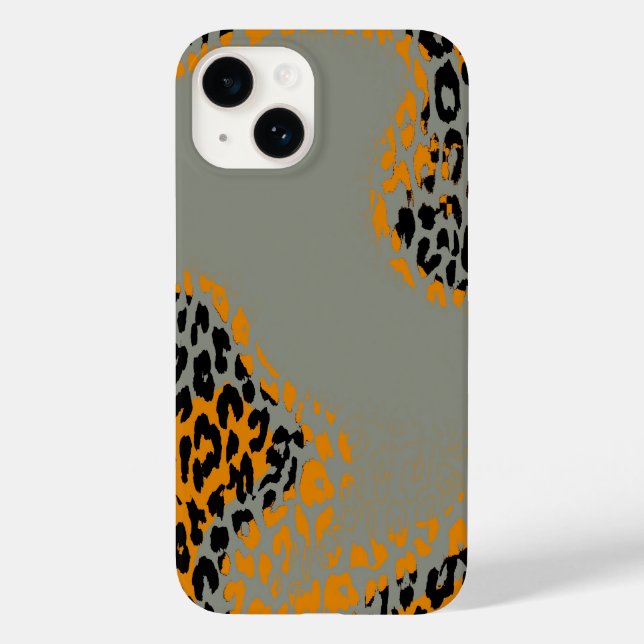 Impressão retro-negra e amarela-leopardo nas cinza (Verso)