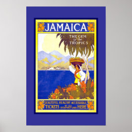 Impressão Retro Vintage Image Viagem Jamaica
