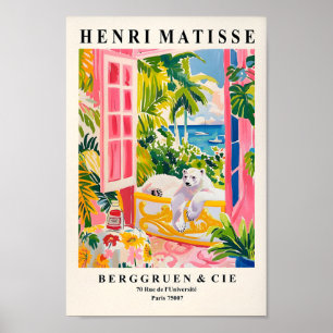 Impressão Rosa Matisse, Urso Polar Na Prina De Art
