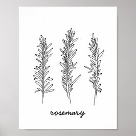Impressão Rosemary Illustration