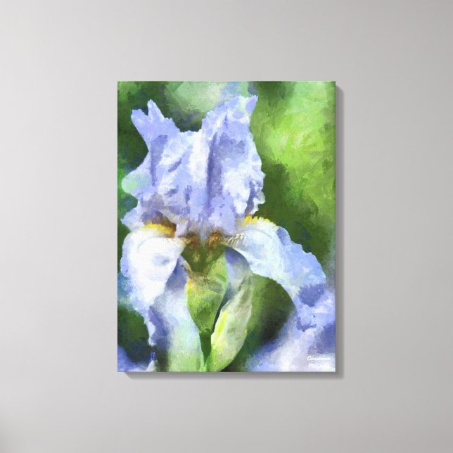 Impressão roxo bonito da arte das canvas da íris (Frente)