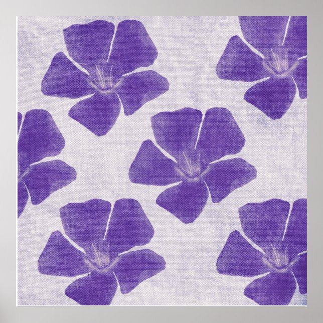 Impressão roxo da flor (Frente)