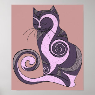 Impressão roxo de Hypnocat