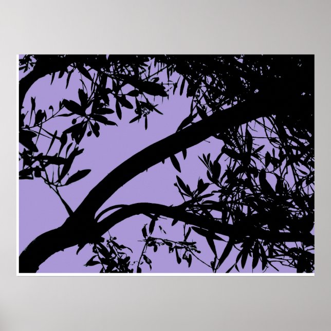 Impressão roxo do ramo de árvore (Frente)