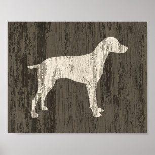 Impressão rústico da arte do cão do poster de