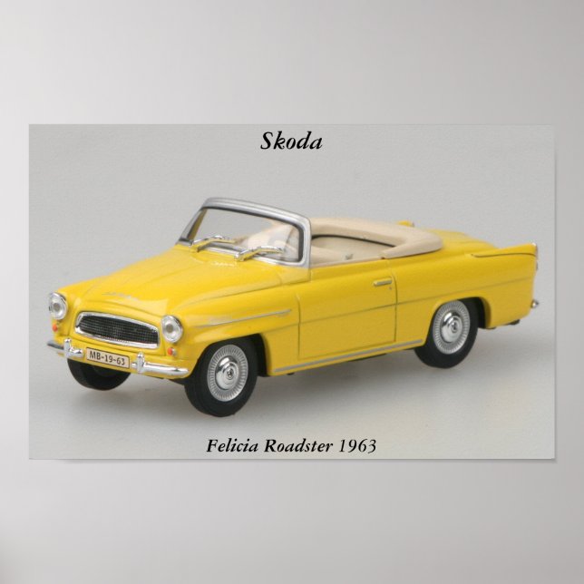 Impressão Skoda Felicia Roadster 1963 (Frente)