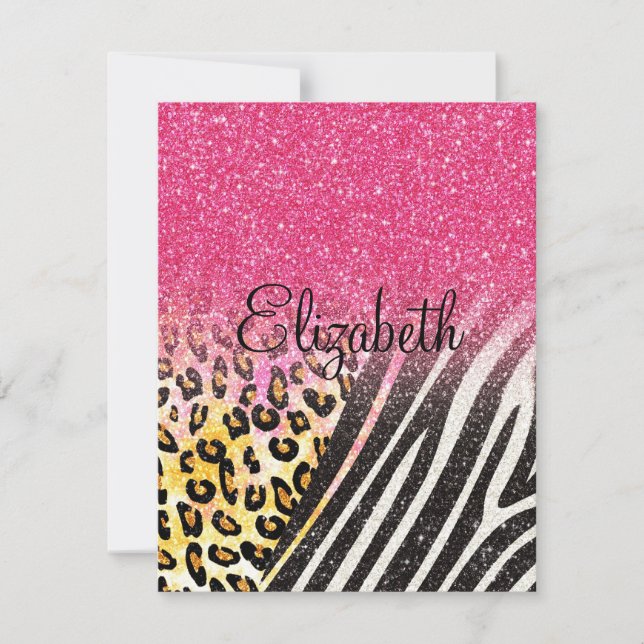 Impressão sobre leopardo de tendências femininas i (Frente)