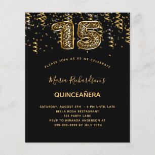 Impressão sobre o leopardo negro de Quinceanera