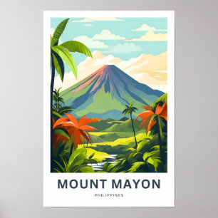 Impressão sobre o Monte Mayon Filipinas