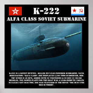 Impressão submarino da classe soviética do alfa