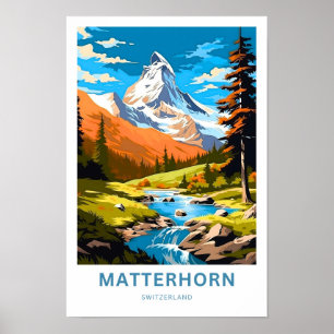 Impressão Suiça de Viagem de de Matterhorn