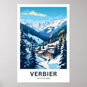Impressão Suiça de Viagem de Verbier
