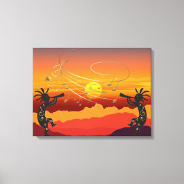 Impressão Sunset Kokopelli e Music Canvas