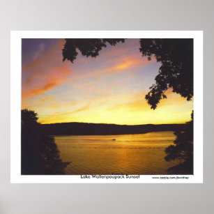 Impressão Sunset Lake Wallenpaupack