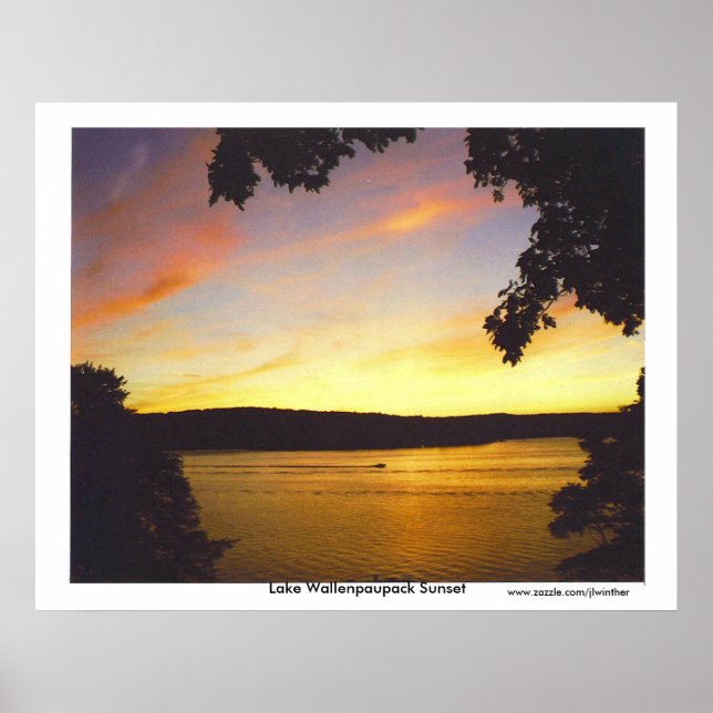 Impressão Sunset Lake Wallenpaupack (Frente)